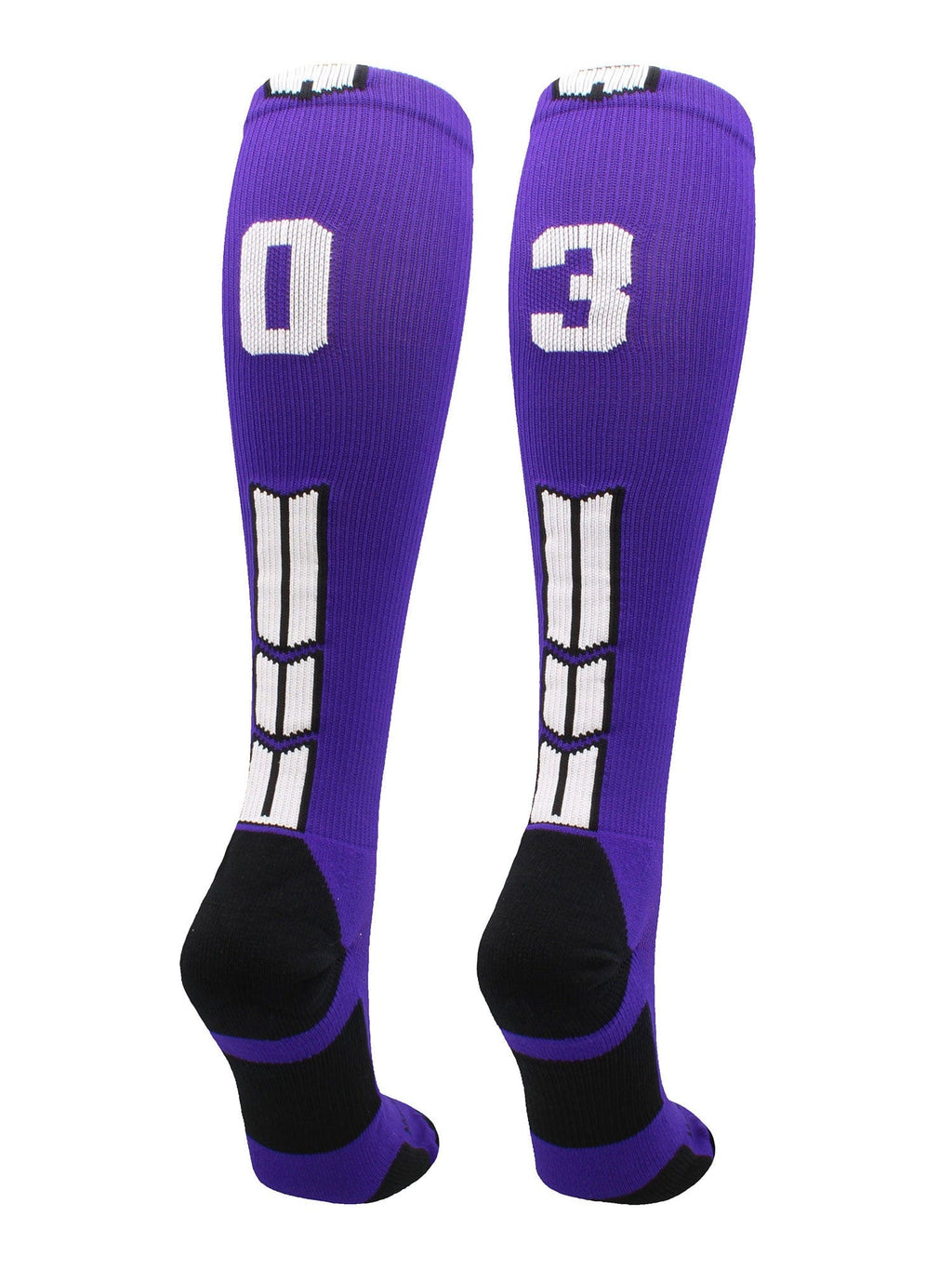 Player Id Jersey Number Socks Over the Calf Length Purple and White ...