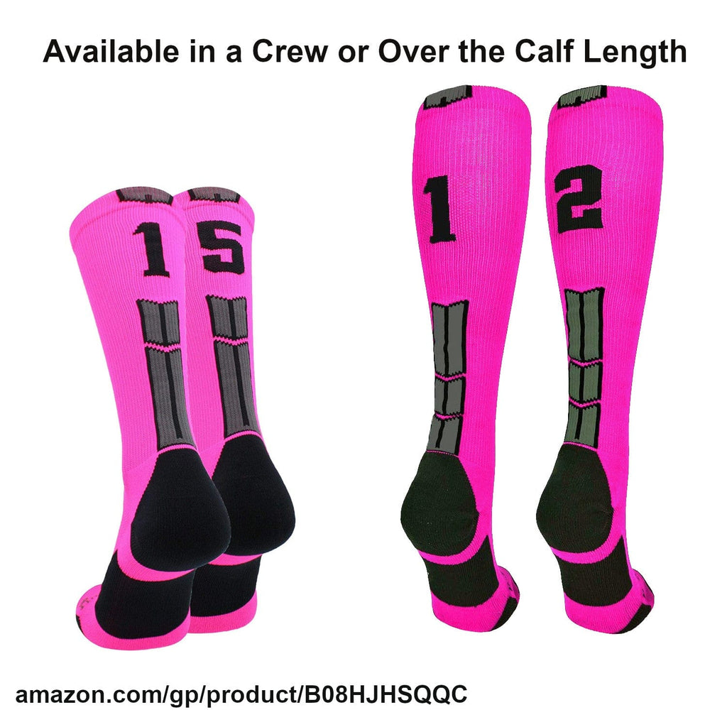 Pink Softball Socks Pink Number Socks Pink Soccer Socks