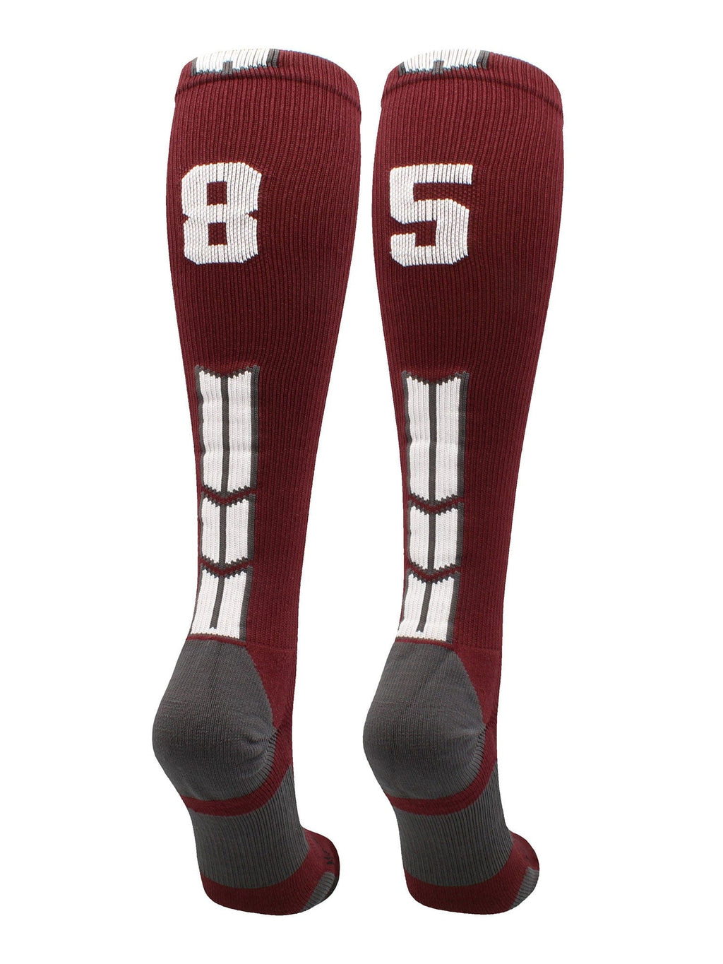 Player Id Jersey Number Socks Over the Calf Length Maroon and White ...