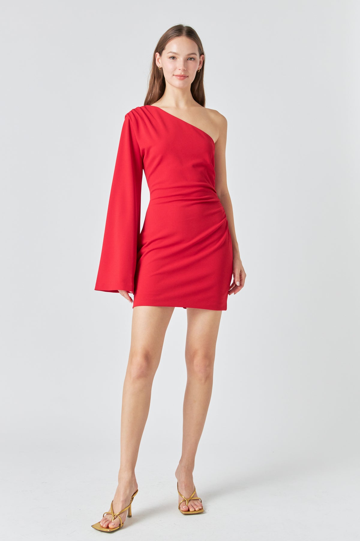 One-Shoulder Satin Mini Dress – Endless Rose