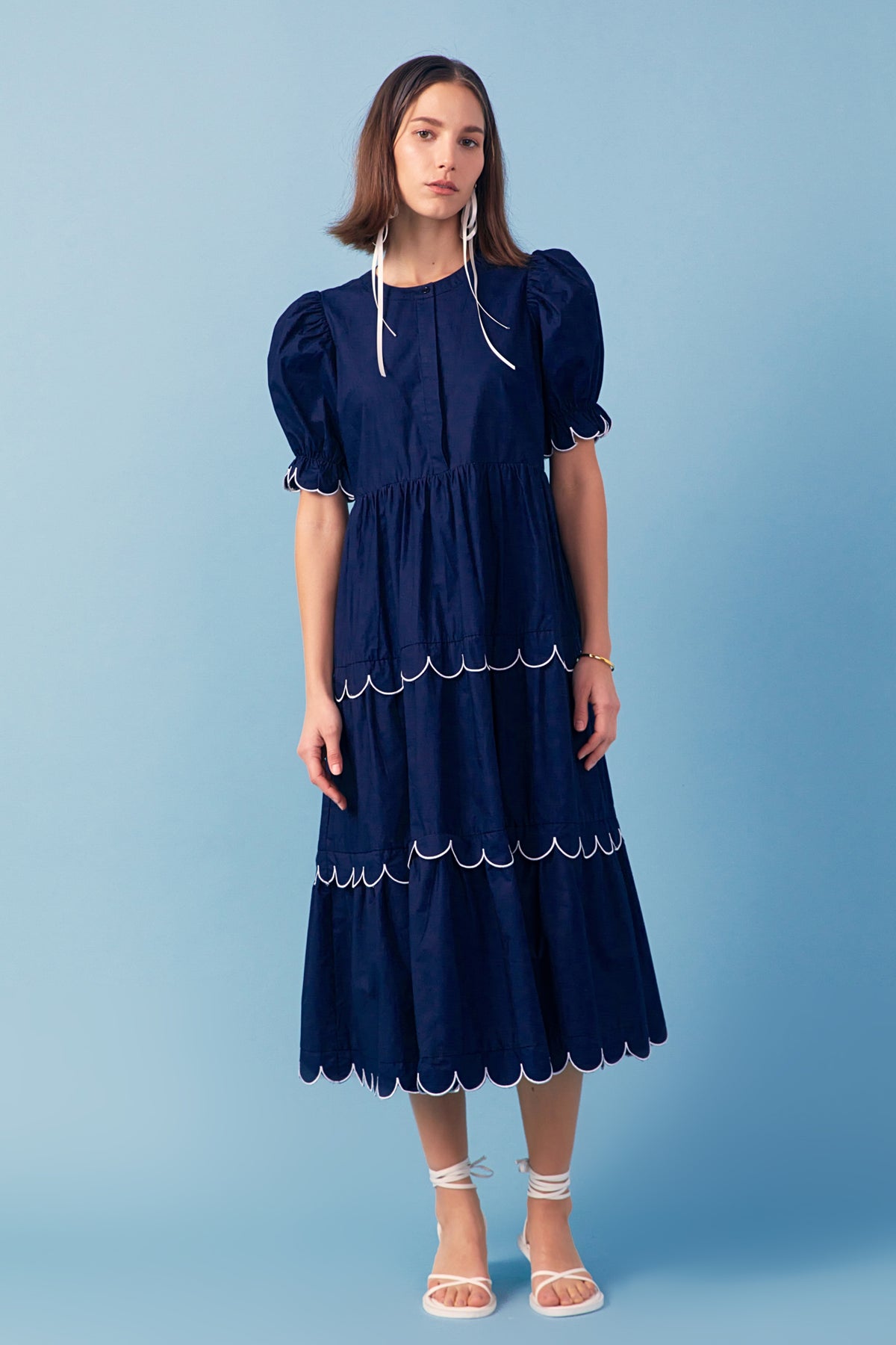 Asymmetrical Knit Midi Dress