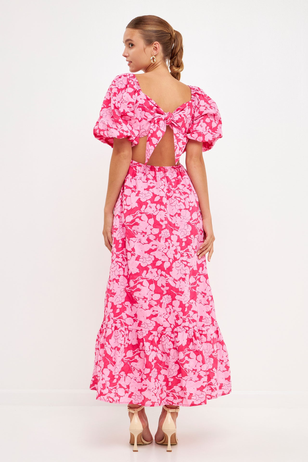 Floral Cut-Out Maxi Dress