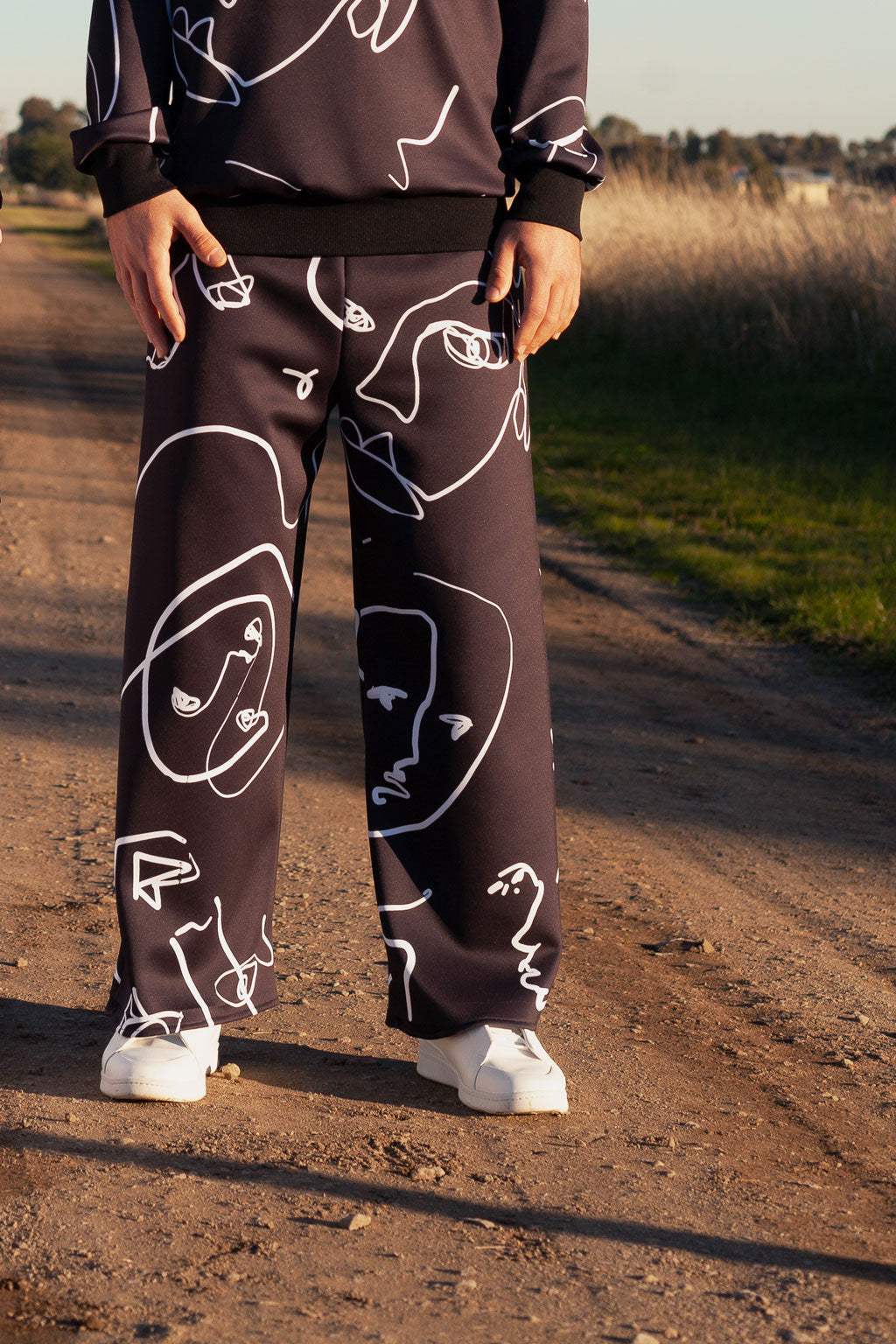 face print pants