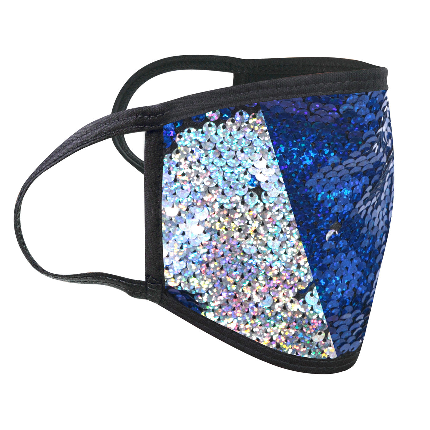 Royal-Silver Adult Sequin Face Mask