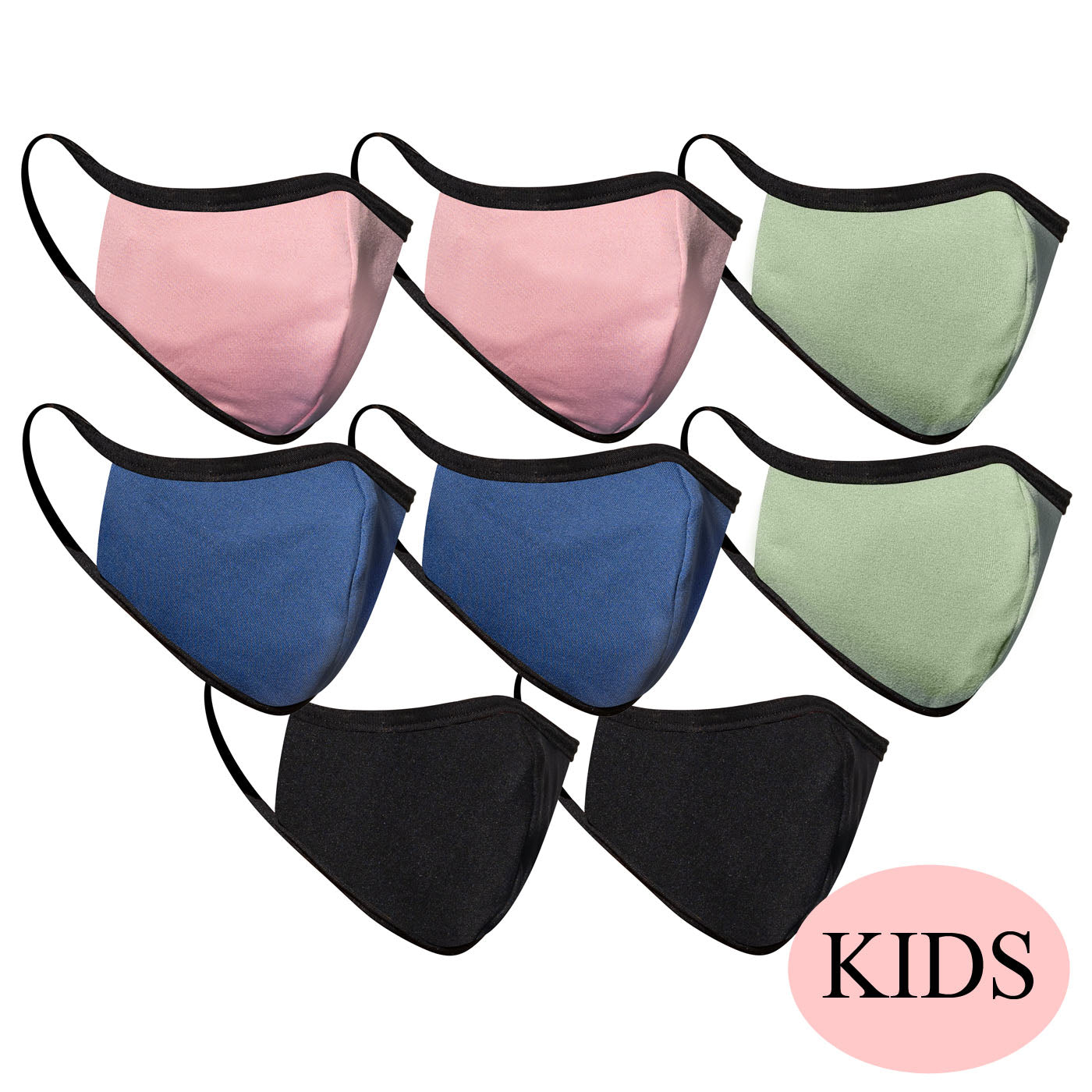 (KIDS) 8-PACK PASTEL VIBE MASKS