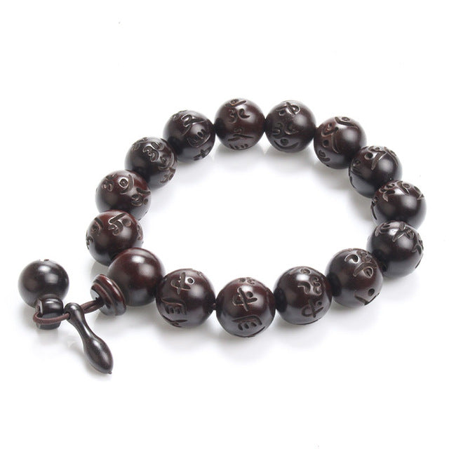 wooden prayer beads bracelet