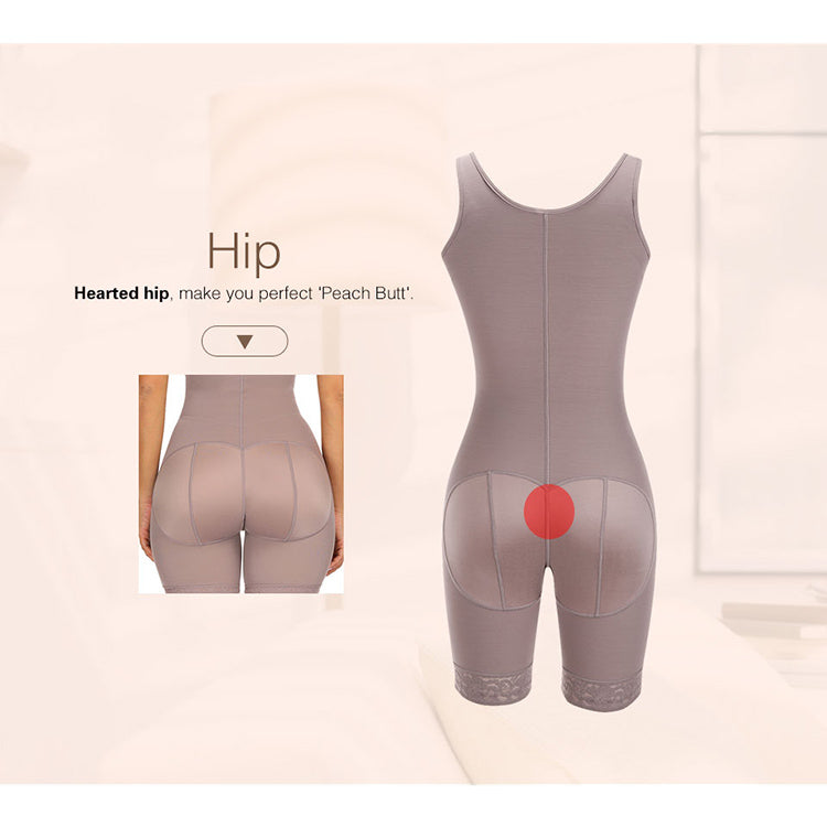 Underbust Hooks Eyes Body Shapewear Open Crotch