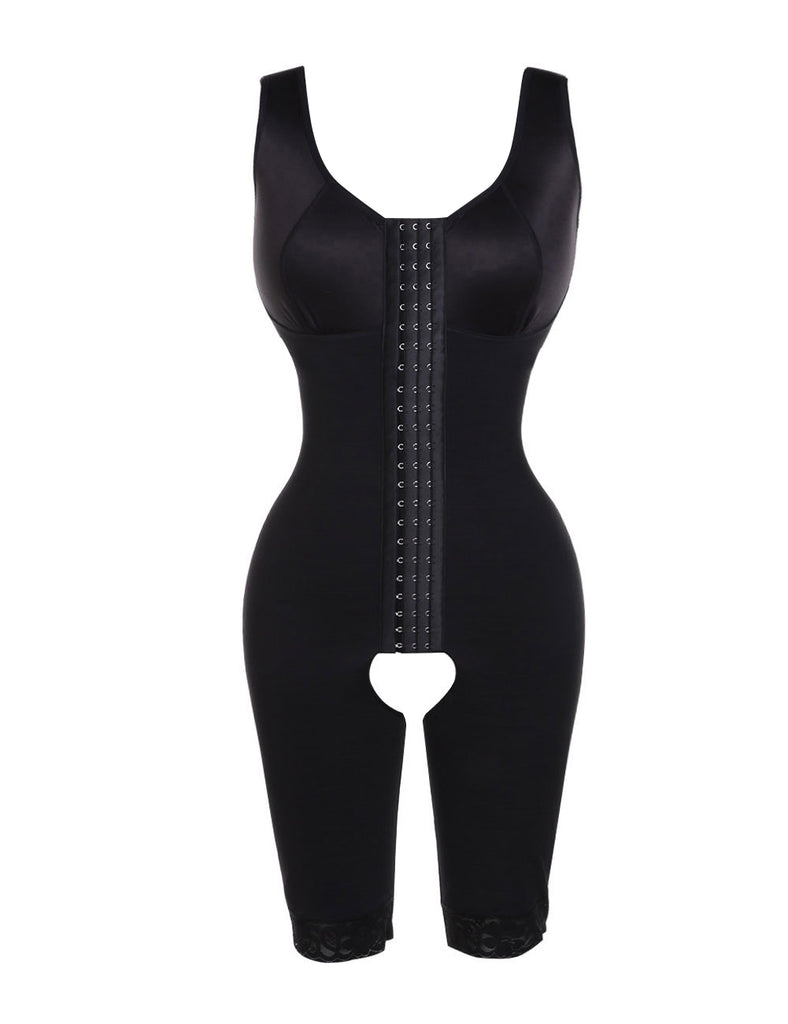 Full Body Hooks Eyes Body Shapewear Open Crotch