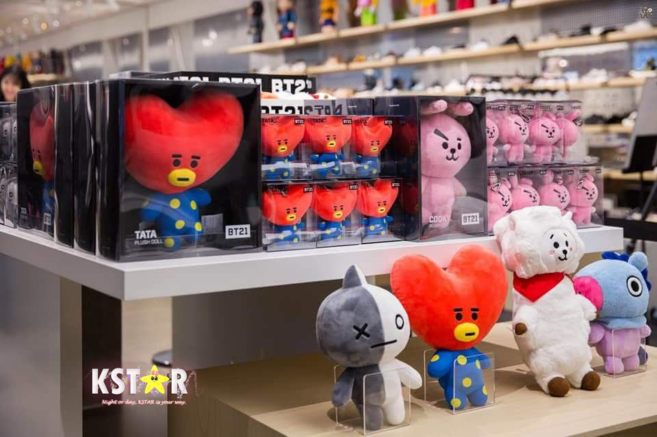  LINE x BTS BT21  Plush Standing Doll Free Shipping K STAR