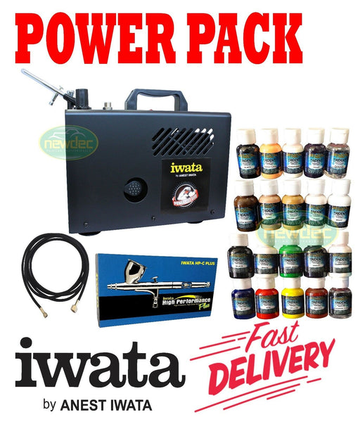 Iwata HP-C Plus Airbrush Kit with Iwata Smart Jet Pro Compressor — U.S. Art  Supply