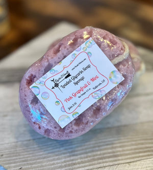 Loaded Glycerin Soap Sponge - Grapefruit Mint - Rustic Winds