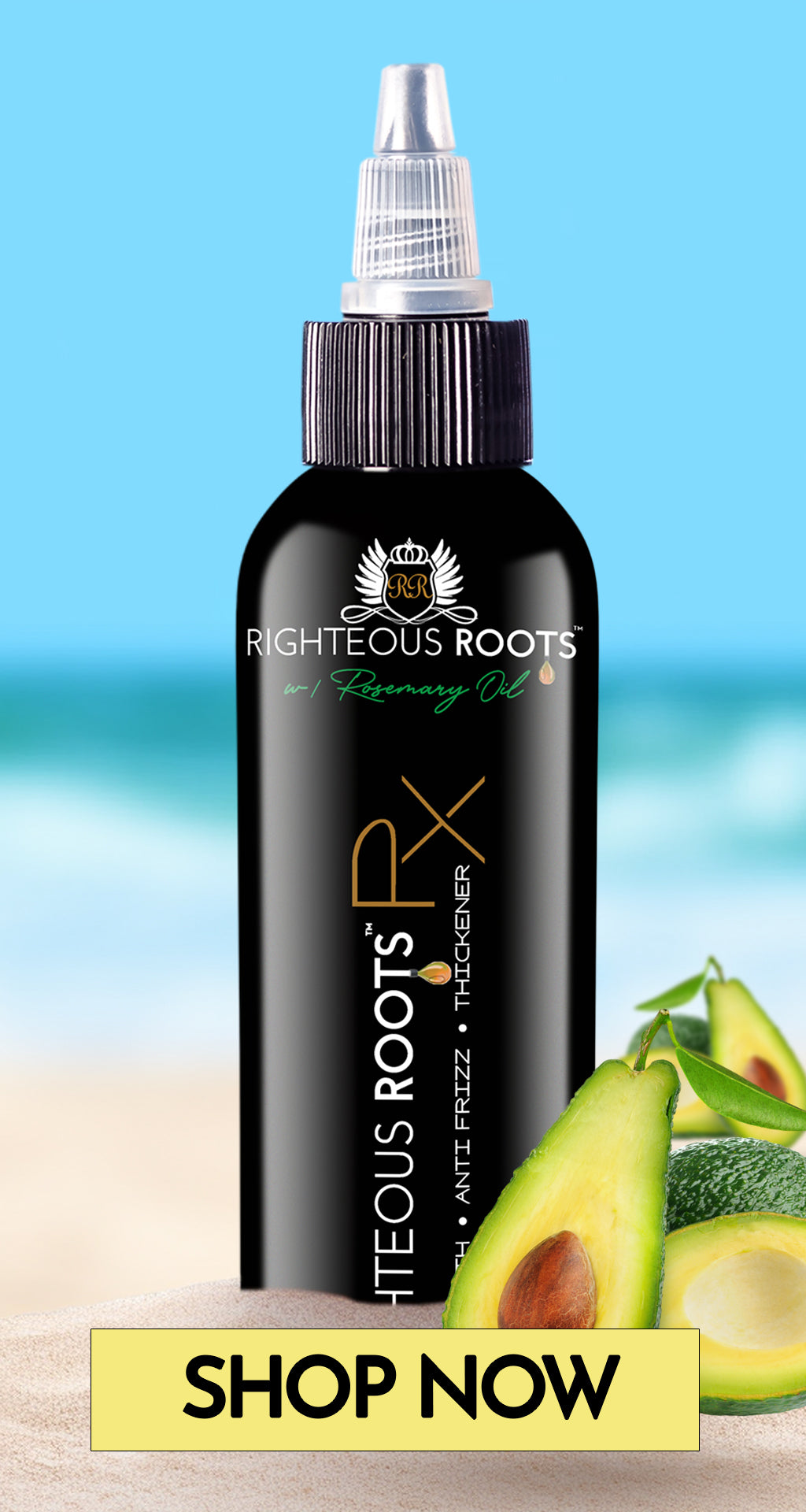 righteous roots with avocado for spf protection, avocado oil, hair spf protection