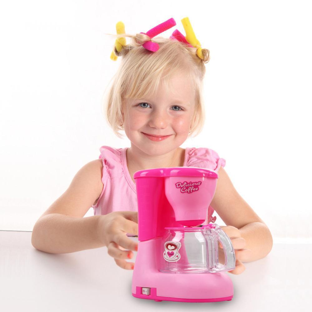 Pink Coffee Machine Kitchen Educational Toy For Girls Aged Above 3