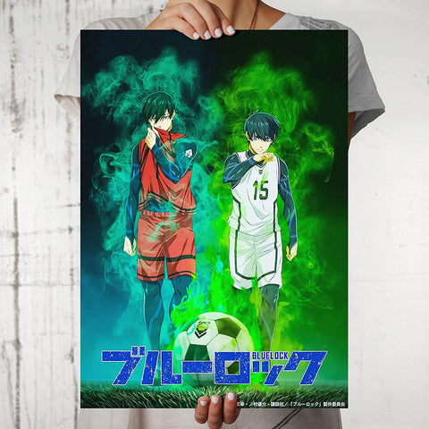Anime Poster Blue Lock Kira Ryosuke Kunigami Rensuke Wall Scroll