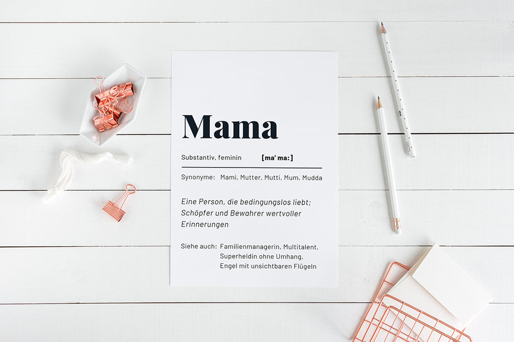 Mama Poster von in a box als Freebie zum Muttertag kostenlos herunterladen