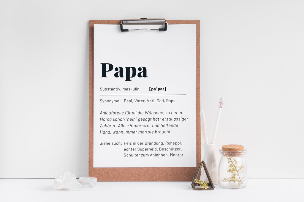 Freebie Printable Papa Poster als Geschenk zum Vatertag zum kostenlosen Download