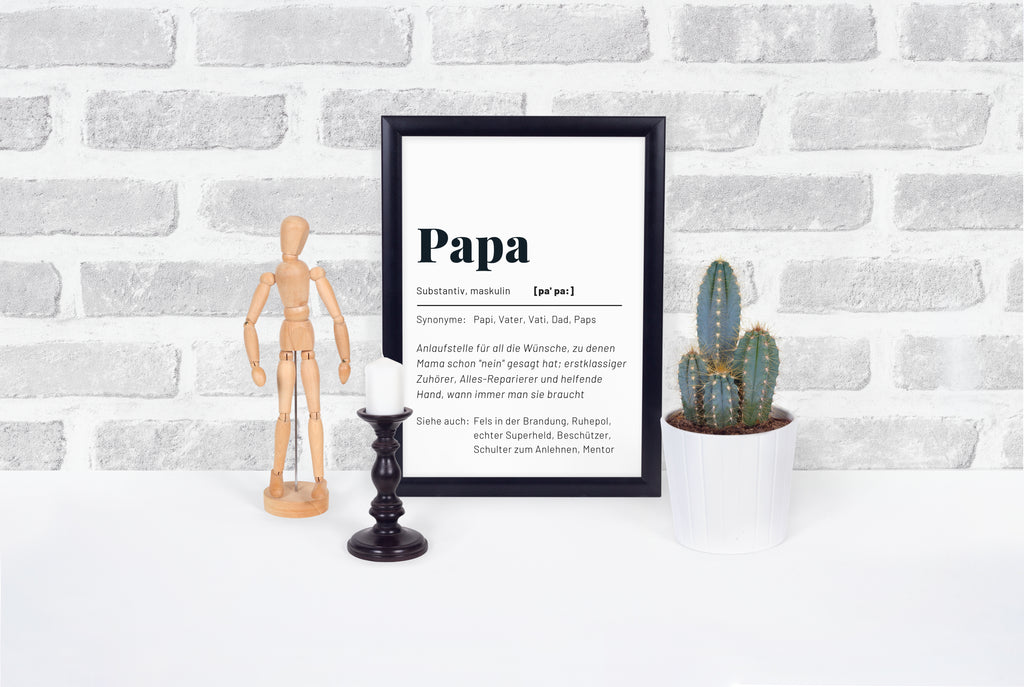 Freebie Printable Papa Poster als Geschenk zum Vatertag zum kostenlosen Download