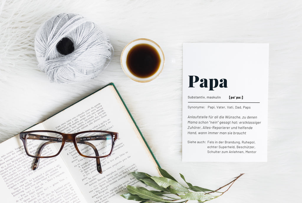 Freebie Printable Papa Poster als Geschenk zum Vatertag zum kostenlosen Download