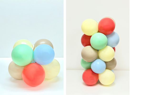 Bilder eines Ballon Säulen Sockel zum selbst zusammen bauen von inabox.de