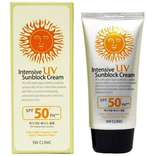 3W Clinic Intensive UV Sunblock Cream - Korean Kiwi Beauty