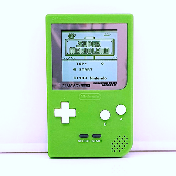 Green Custom Nintendo Game Boy Pocket With IPS LCD Screen