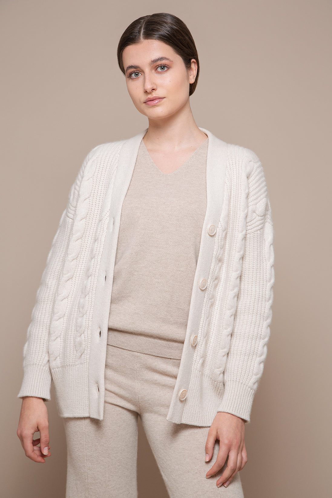melt the lady layered mohair cardigan