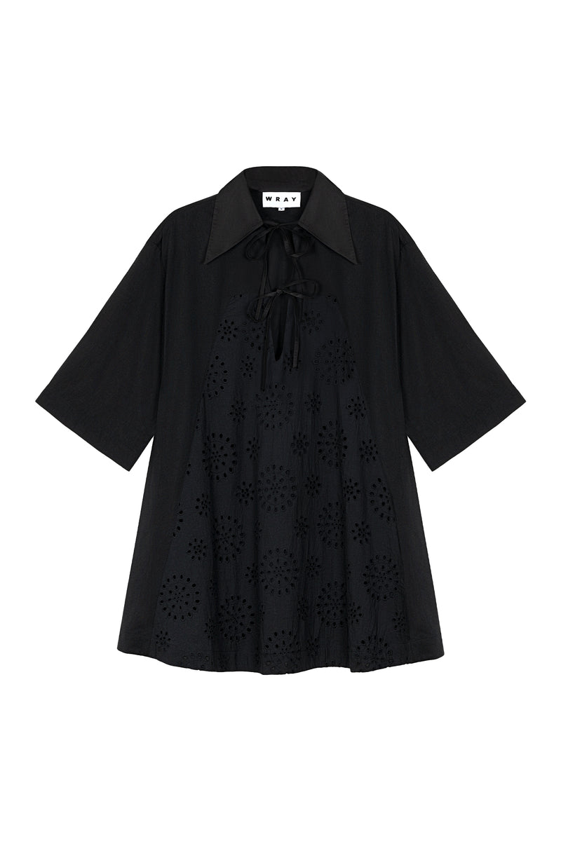 Apron Dress - Licorice Eyelet