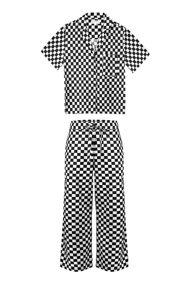 Long Lounge Set - Black Check WRAY 