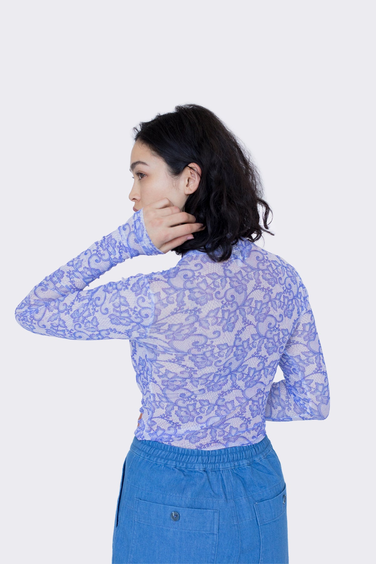 periwinkle lace top