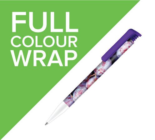 Promotional pens with full colour wrap