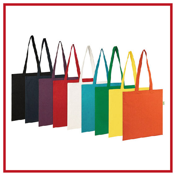 Cotton shopping bags printed with logo