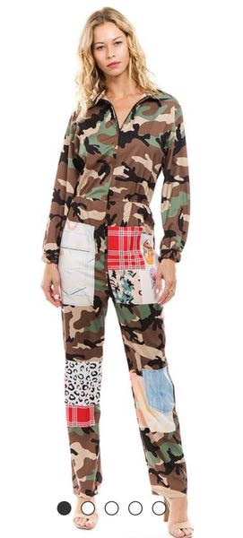 camo patch jumpsuit