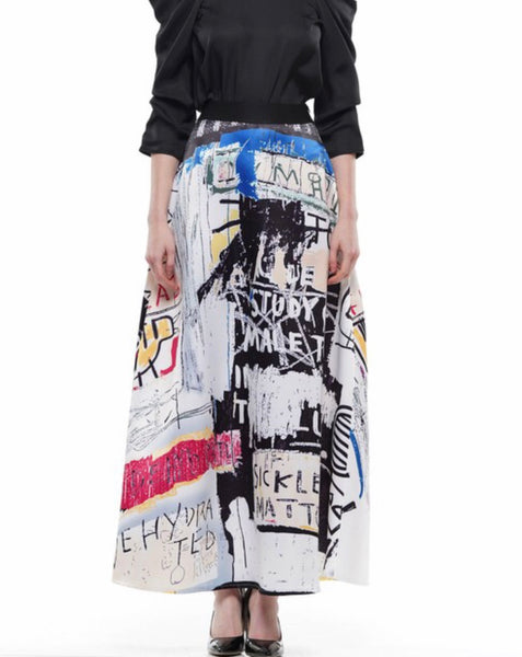 GRAFFITI Maxi Skirt – BLOSSOMS BOUTIQUE