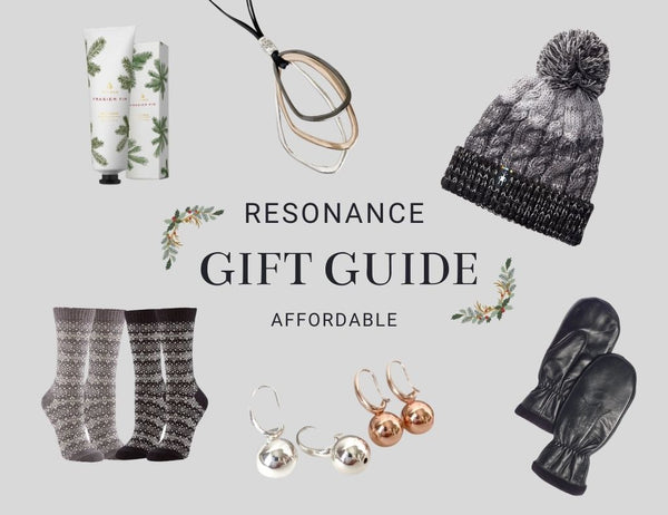 The image has a headline that reads: Resonance Gift Guide - Affordable