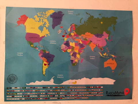 Rasca Mapa del mundo rascado