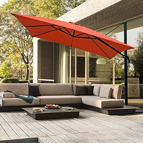 Cobana Offset Rectangular Cantilever Aluminum Patio Umbrella 10 Feet W Bestgetones