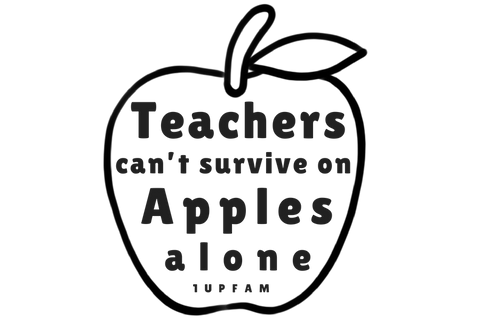 Teachers Can T Survive On Apples Alone 12oz Drink Tumbler One Up Family