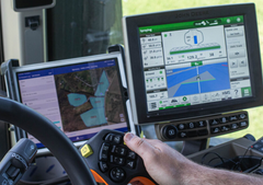 GPS and Crop Data Management devices in a sprayer