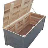 a wooden feed bin