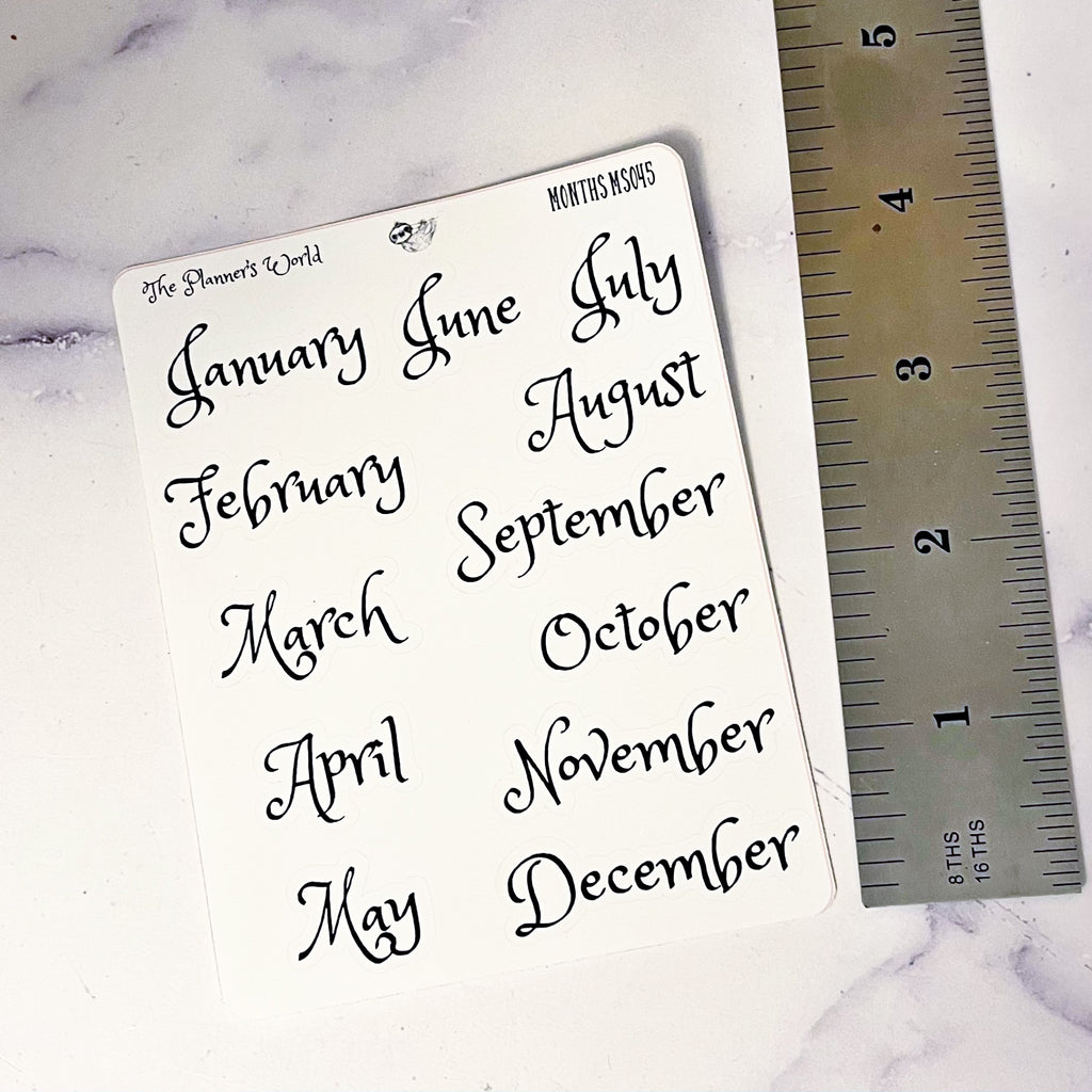 Weekdays Script Planner Stickers - Glamour Date Covers – The Planner's World