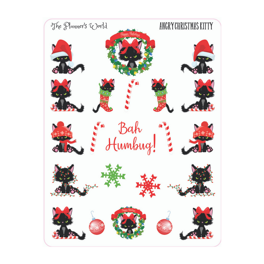 Holiday Planner Stickers - What?! Christmas Cat – The Planner's World