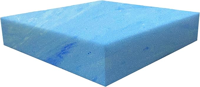 FoamRush 7" x 24" x 36" Cooling Gel Memory Foam Only Insert, Square Pad, Memory Foam Topper, Seat Cushion Replacement, Upholstery Foam, Pet Bed Memory Foam, Wheelchair Seat Cushion, Made in USA