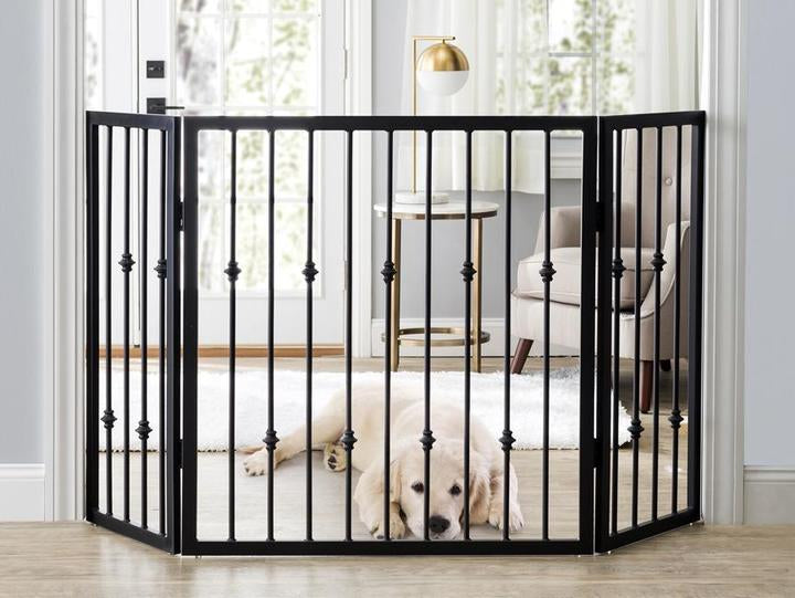 Freestanding Dog Gates Designer Heavy Duty Indoor Outdoor | NMN Designs