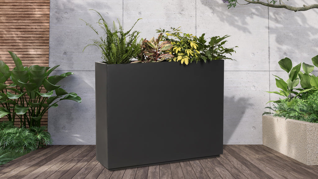 Extra large outdoor planter Aster skinny box for plants nmn designs