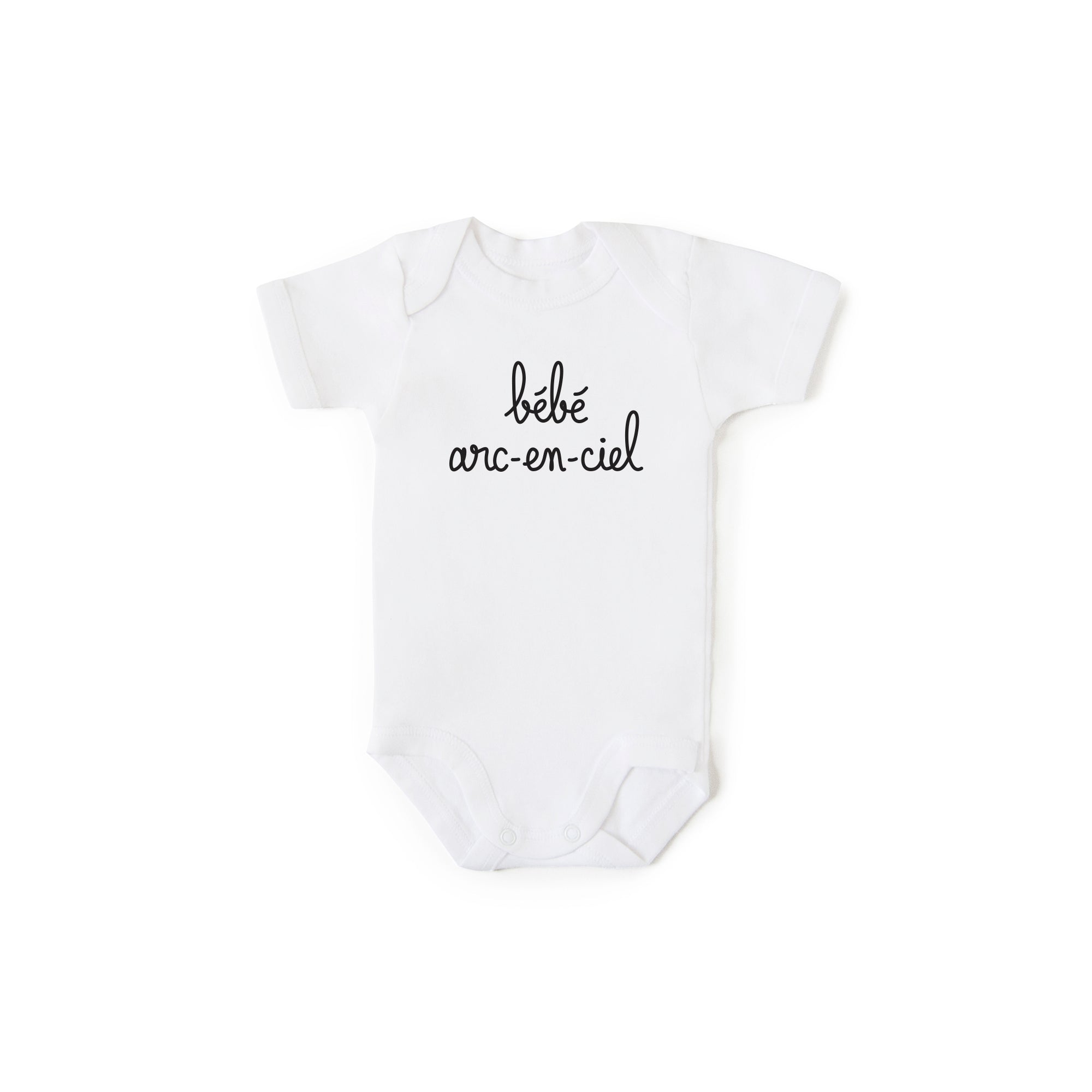 Cache Couche Bebe Arc En Ciel Blanc A Manches Courtes Balloune Design