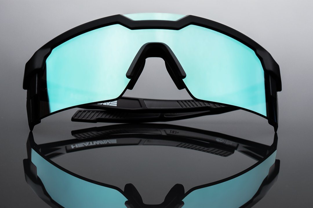 Heatwave - Future Tech Black Frame Sunglasses - Arctic Chrome Lens