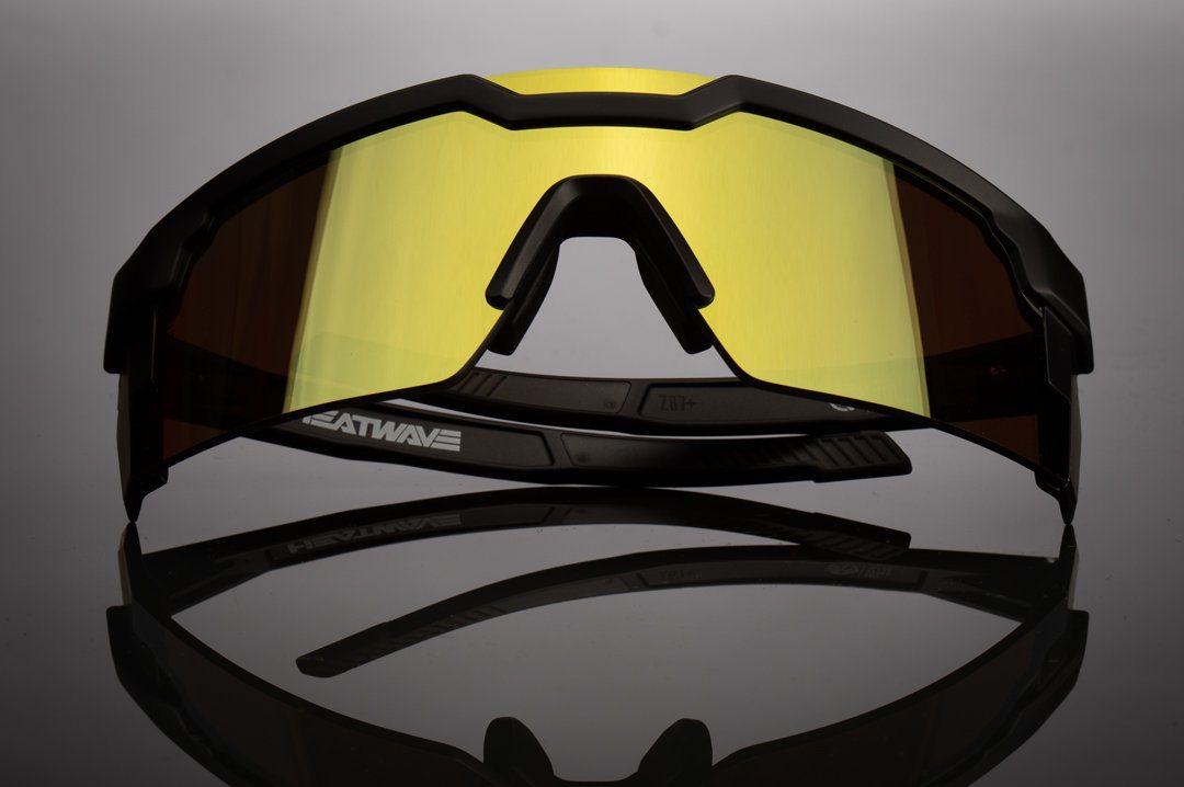 Heatwave - Future Tech Black Frame Sunglasses - Arctic Chrome Lens