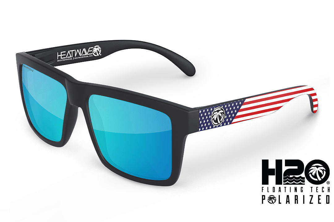 Heatwave - H20 Vise Floating Black Frame Sunglasses - Sunblast lens