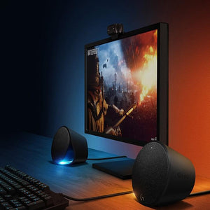 Haut-parleurs gaming pour PC RVB Logitech G560 avec éclairage piloté par le  jeu
