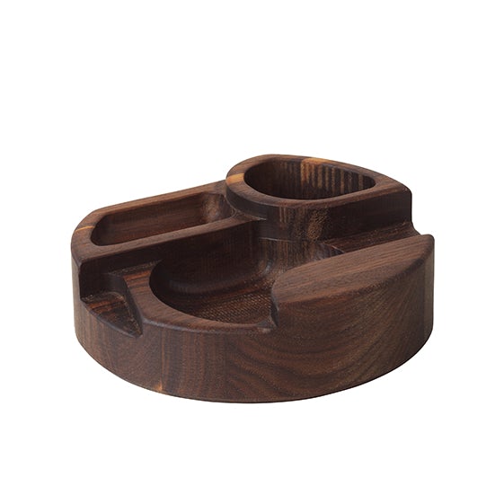 Kristina Dam Studio - Dowel Toilet paper holder, stainless steel / walnut